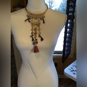 Chico’s Boho style Bib necklace and earring set.